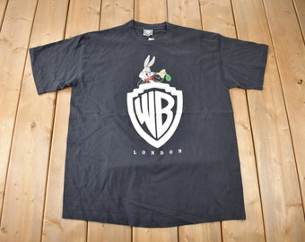 Vintage 1991 Warner Brothers London single stitch graphic T-shirt gemaakt in de VS