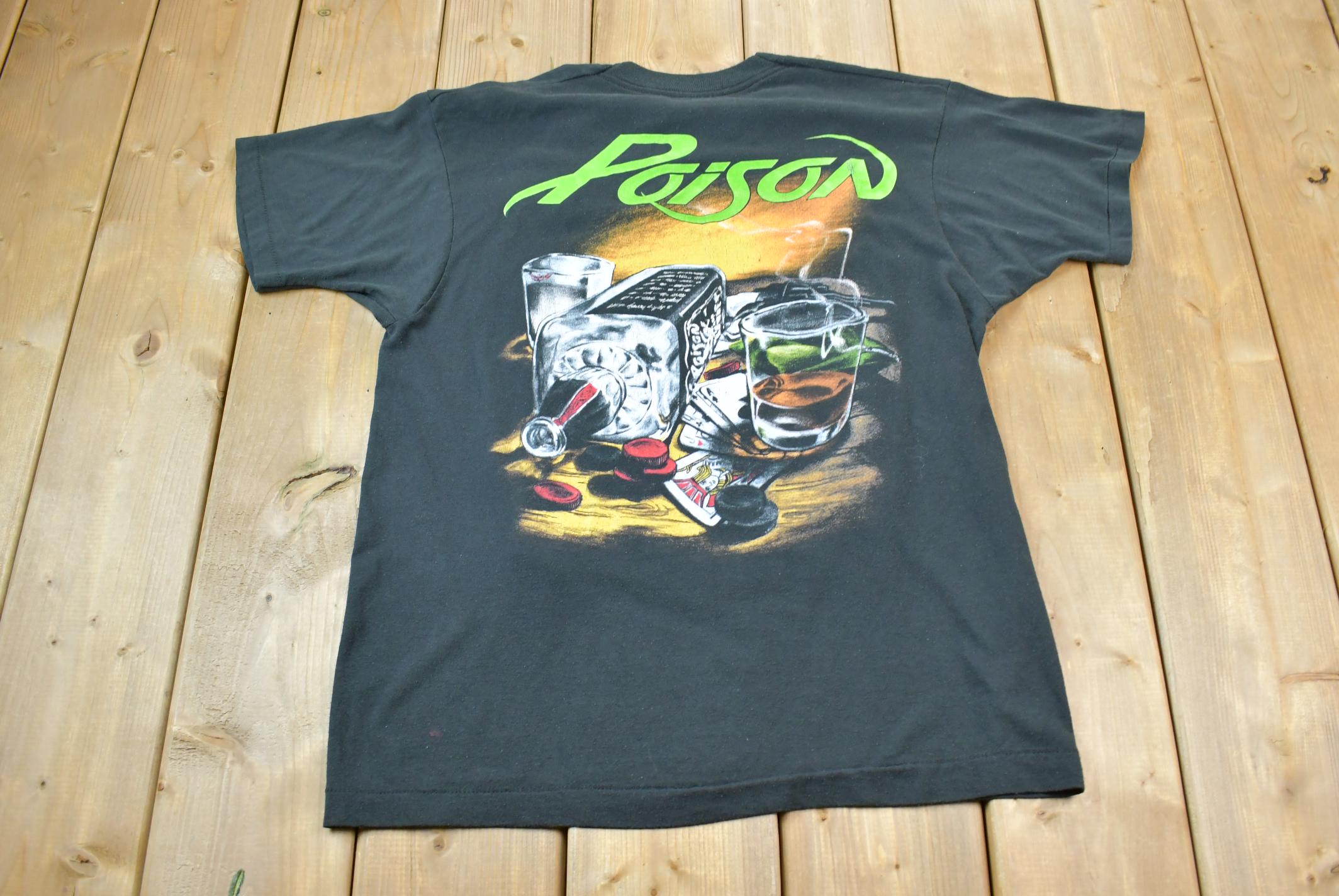 Vintage 1990s Poison Nothin But A Good Time Graphic Band T-Shirt 