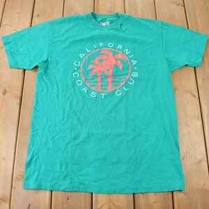 Vintage 1990s California Coast Club Souvenir Travel T Shirt Made In USA Size XL