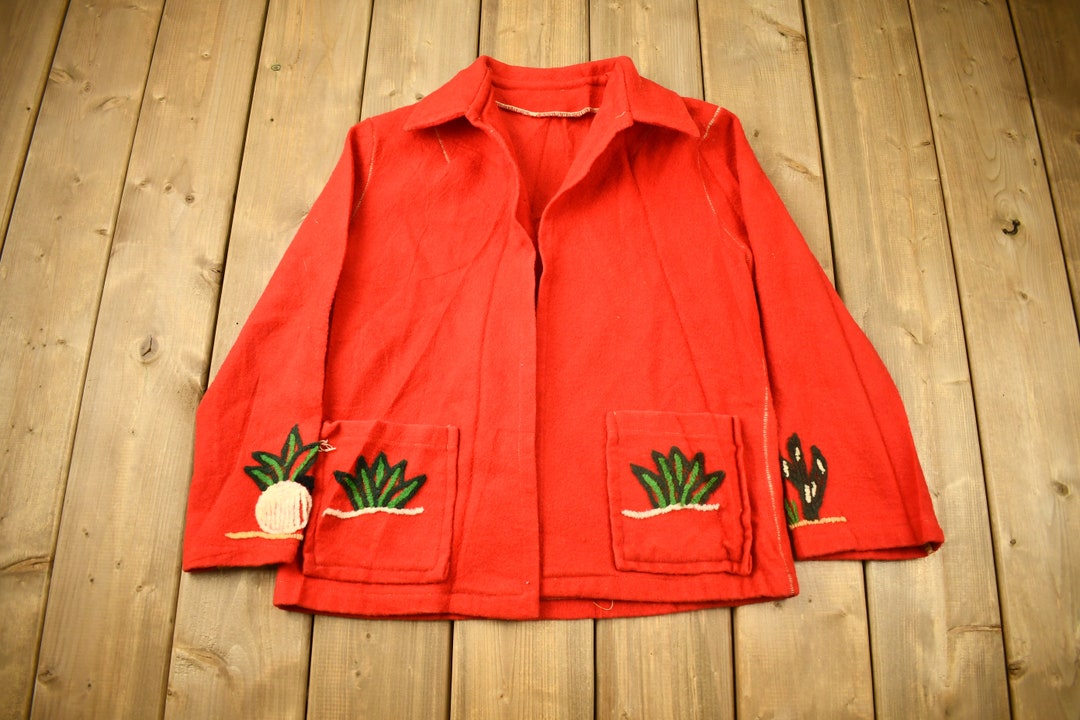 Vintage 1950s Mexican Embroidered Souvenir Jacket / True Vintage
