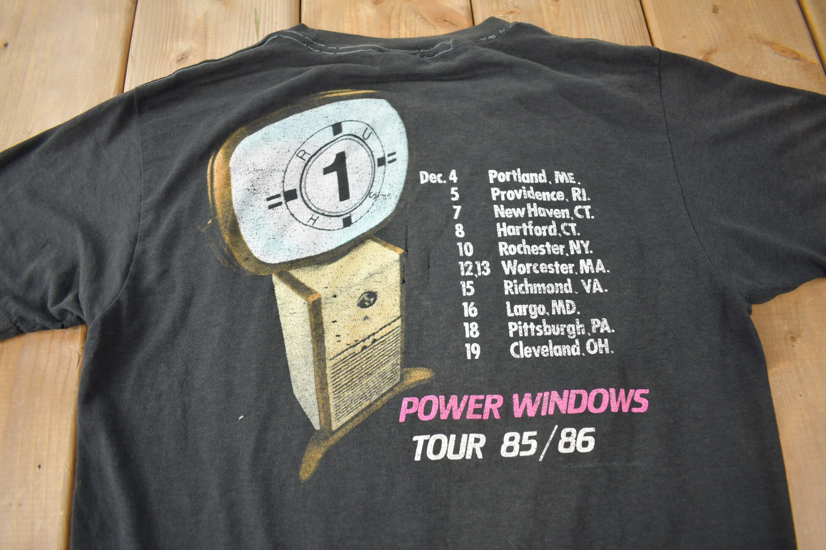 Vintage 1985 Rush Power Windows Tour Single Stitch Band T-shirt 