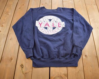 Vintage 1980s Yale University Crewneck Made In USA