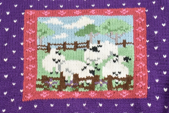 Vintage 1990s Northern Isles Sheep Knit Crewneck … - image 2
