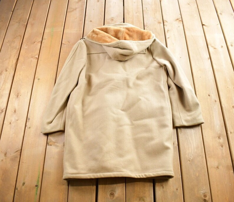 Vintage 1970s Craft Sportswear 100% Wool Toggle Button Up Fur Lined Jacket Made In Canada image 2