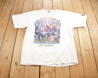 Vintage 1998 MLB Baseball New York Yankees World Series Starter Graphic T-Shirt Made In USA