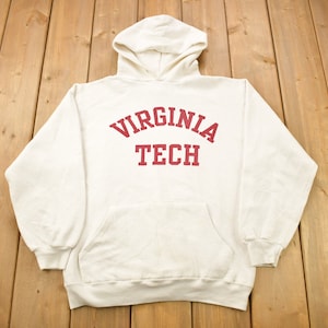 Vintage 1980s Virginia Tech University Collegiate Hoodie / NCAA Sweatshirt / Sportswear / Americana / Made In USA