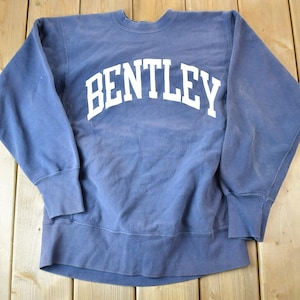 Vintage 1990s Bentley University Champion Reverse Weave Warm Up Sweatshirt / Vintage Champion / Vintage Pullover / Athleisure Sportswear