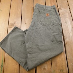 Vintage 1990s Carhartt Carpenter Work Pants Size 38 x 31 / 90s Carpenter Pants / Hype Vintage / Distressed Carhartt / Vintage Workwear