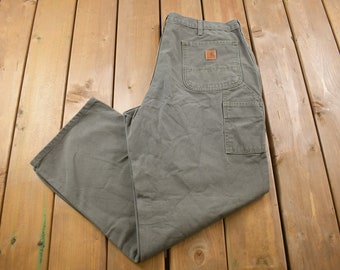 Vintage 1990s Carhartt Carpenter Work Pants Size 38 x 31 / 90s Carpenter Pants / Hype Vintage / Distressed Carhartt / Vintage Workwear