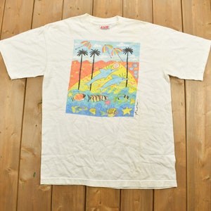 Vintage 1990s JAM Dolphin Themed Graphic T-Shirt / Beach / Retro / Single Stitch / Made In USA / 90s Graphic Tee