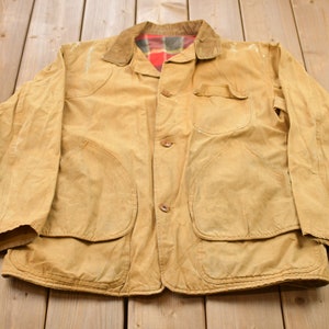 Vintage 1960er Jahre Chore Canvas Jacke / Arbeitskleidung / Streetwear / Made In USA / 90er Jahre / Leinenjacke / abgefütterte Jacke / Scheunenmantel