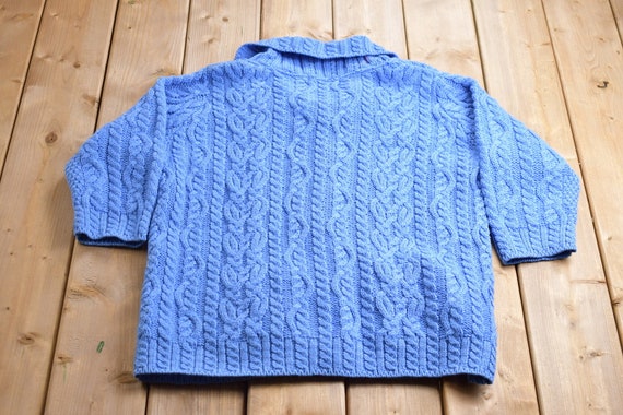 Vintage 1990s Aran Crafts 100% Merino Wool Knit Sweater / 90s Knit 