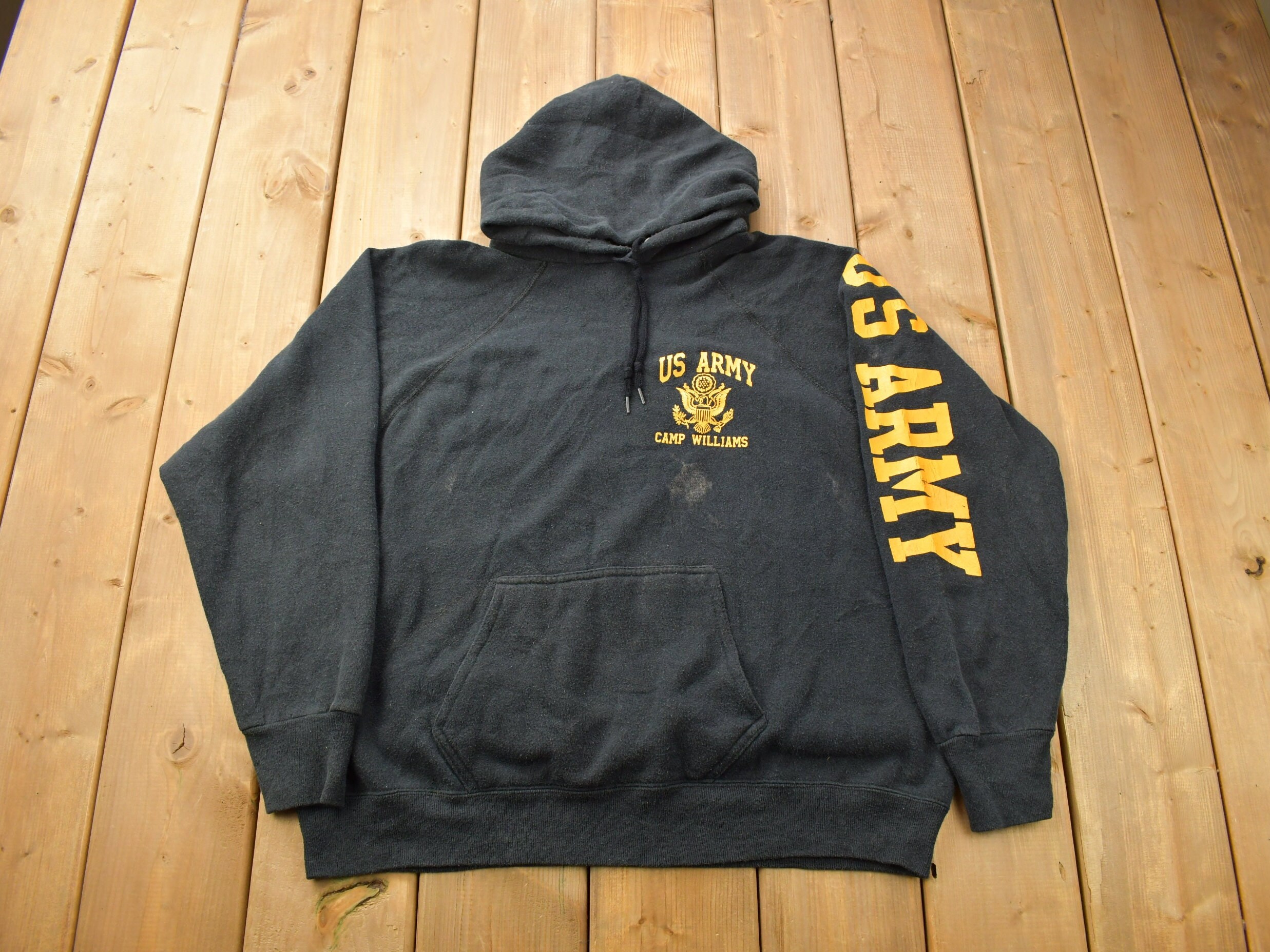 Vintage Army Hoodie - Etsy