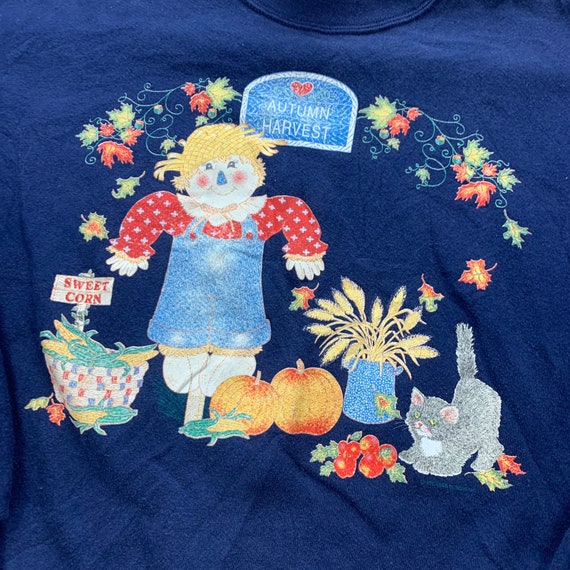 Vintage Autumn Harvest Thanksgiving Crewneck / 90… - image 4