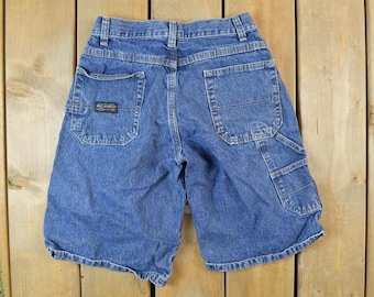 Vintage 1990s Youth Wrangler Jean Shorts / 90s Kids Shorts / Vintage Wrangler/ Jorts / Light Wash / Vintage Jeans