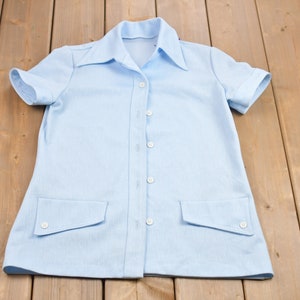 Camisa vintage de manga corta con botones de los años 80 / Camisa vintage de los años 90 / Camisa informal de manga corta de los años 80 / Camisa formal