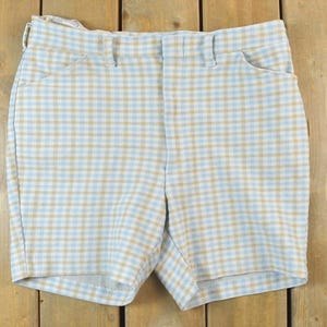 Vintage 1960s Plaid Shorts / 60s Vintage Shorts / Vintage Plaid Shorts / Made in USA / Summer Wear