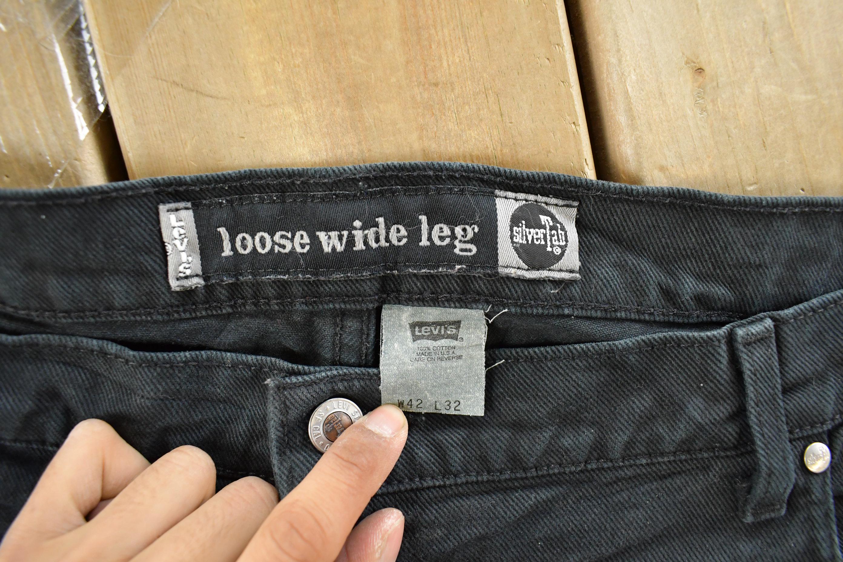 Vintage 1990s Levi Silver Tab Loose Wide Leg Denim Jeans Men's 42