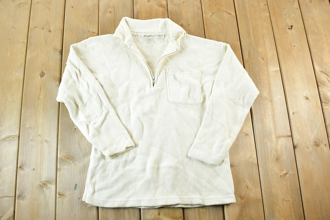 Vintage 1990s Eddie Bauer 100% Cotton Knit Abstract Pattern