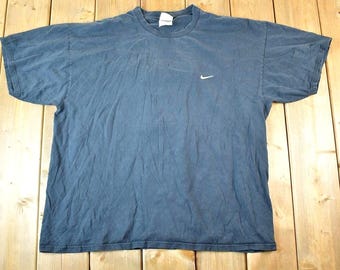 Vintage 1990s Nike Graphic T-Shirt Mens Large / Mini Swoosh / Nike Swoosh / Nike Vintage / Small Swoosh / Big Swoosh / Nike Check