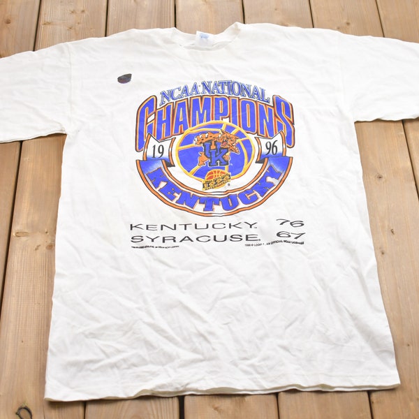 Vintage 1996 Logo 7 NCAA Final Four Kentucky Champions T-shirt  / Sportswear / Streetwear / Rare Sports Tee / Made In USA