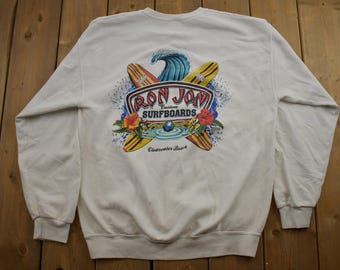Vintage 1990s Ron Jon Surf Shop Crewneck Sweatshirt / 90s Crewneck / Souvenir Sweater / Streetwear / Travel And Vacation