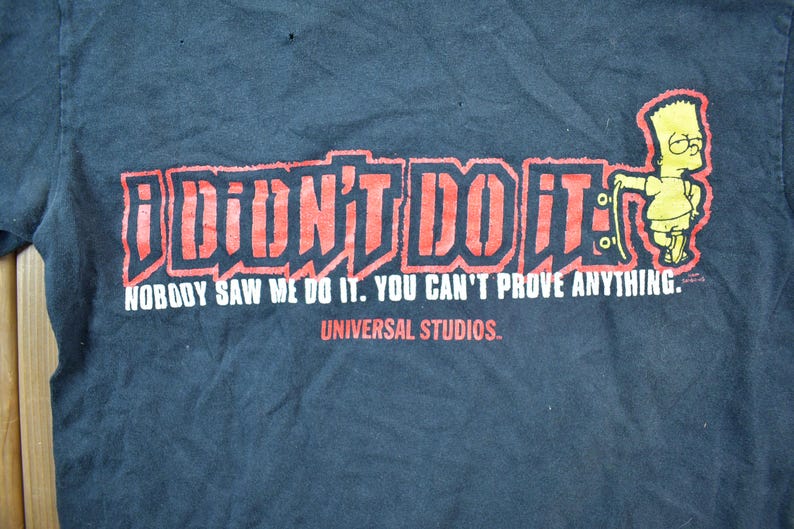 Vintage 1990s Bart Simpson / Disney Cartoon Promo Tshirt / 90s Graphic