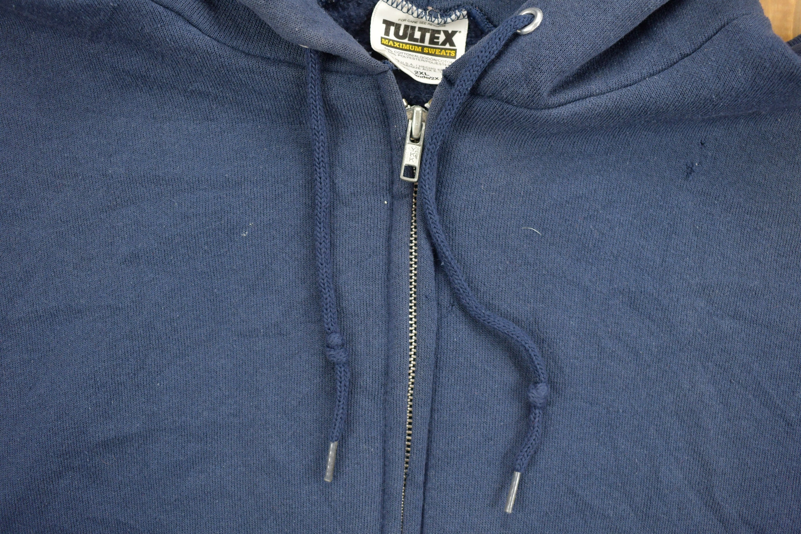 Vintage 1990s Blank Zip up Hoodie / 90s Hoodie / Vintage