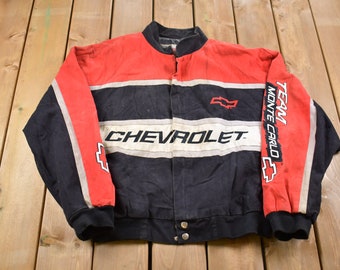 Vintage 1980s Chevrolet Team Monte Carlo Racing Jacket / Athleisure Sportswear / Streetwear Fashion / Automotive Apparel / 80s Chevy Jacket