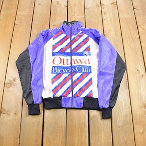 Vintage 1990s Louis Garner Ottawa Bicycle Windbreaker Jacket / Streetwear / Light Jacket / Vintage Windbreaker / Ottawa