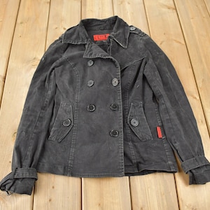 Vintage 1990s Tripp NYC Goth Style Button up Jacket / Biker Jacket
