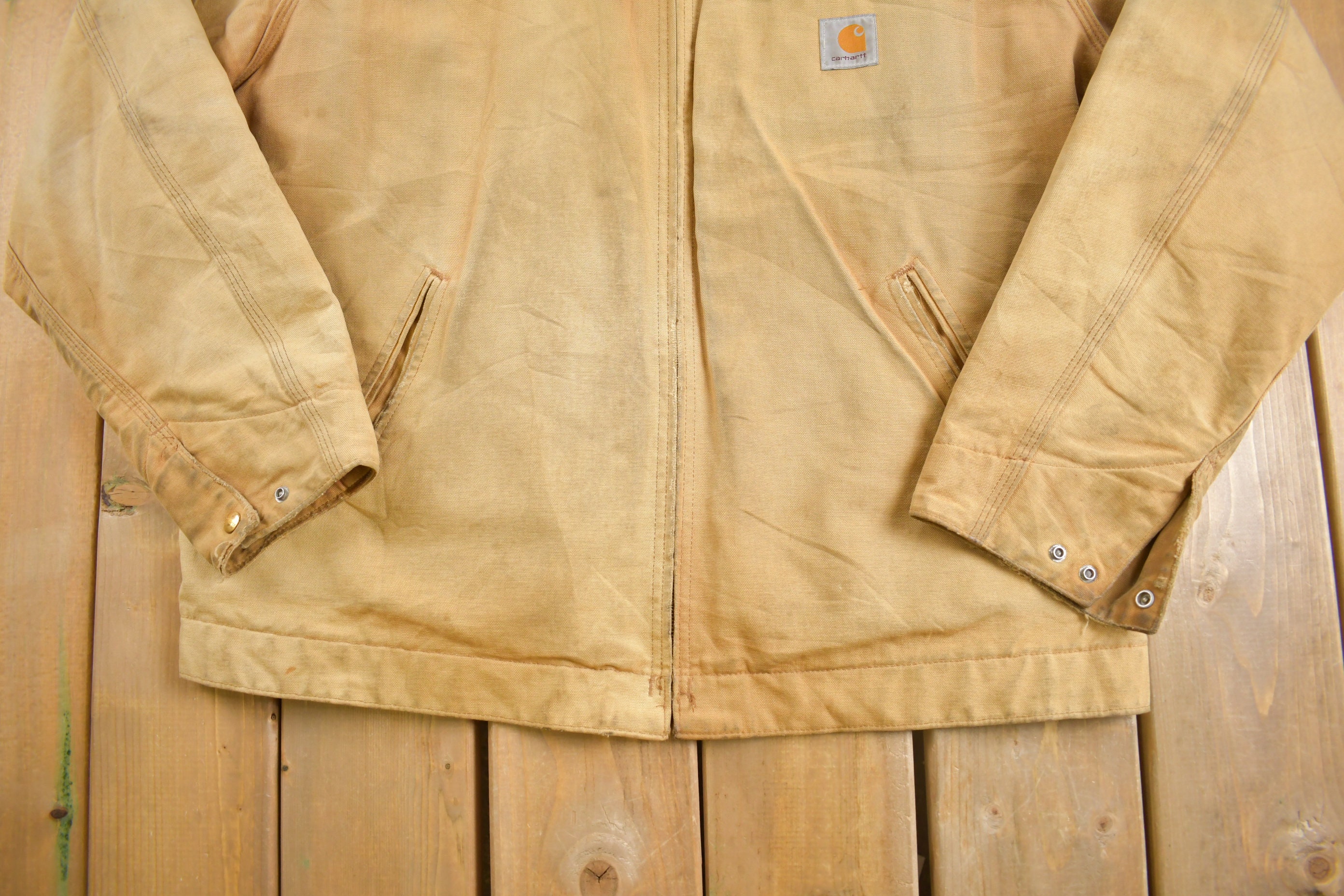 チャイ DEADSTOCK USA製 90s Vintage CARHAR Vintage 1990's Carhartt Denim Button Up Shirt, Deadstock NWT