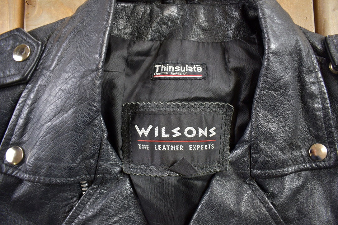 Vintage 1990s Leather Biker Jacket / Fall Outerwear / Leather Coat Vintage 1990s Leather Biker Jacket / Fall Outerwear / Leather Coat