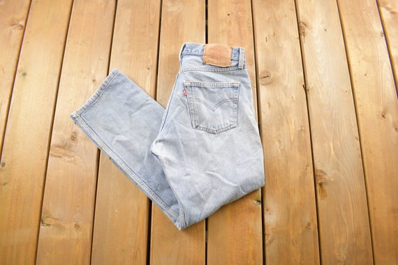 Vintage 1990s Levi's 501  Light Wash Denim Jeans … - image 1