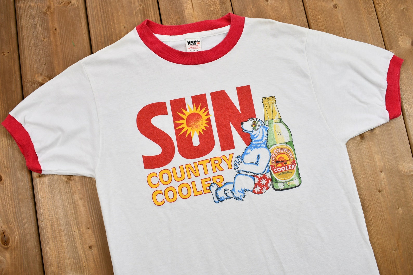 Vintage 1970s Sun Country Cooler Graphic Ringer TShirt / Etsy