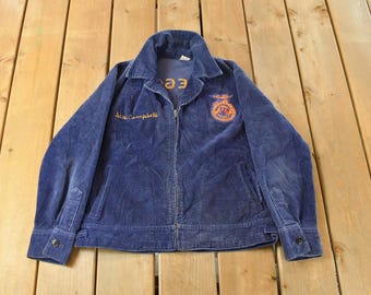 70s FFA Blue Corduroy Jacket - Etsy