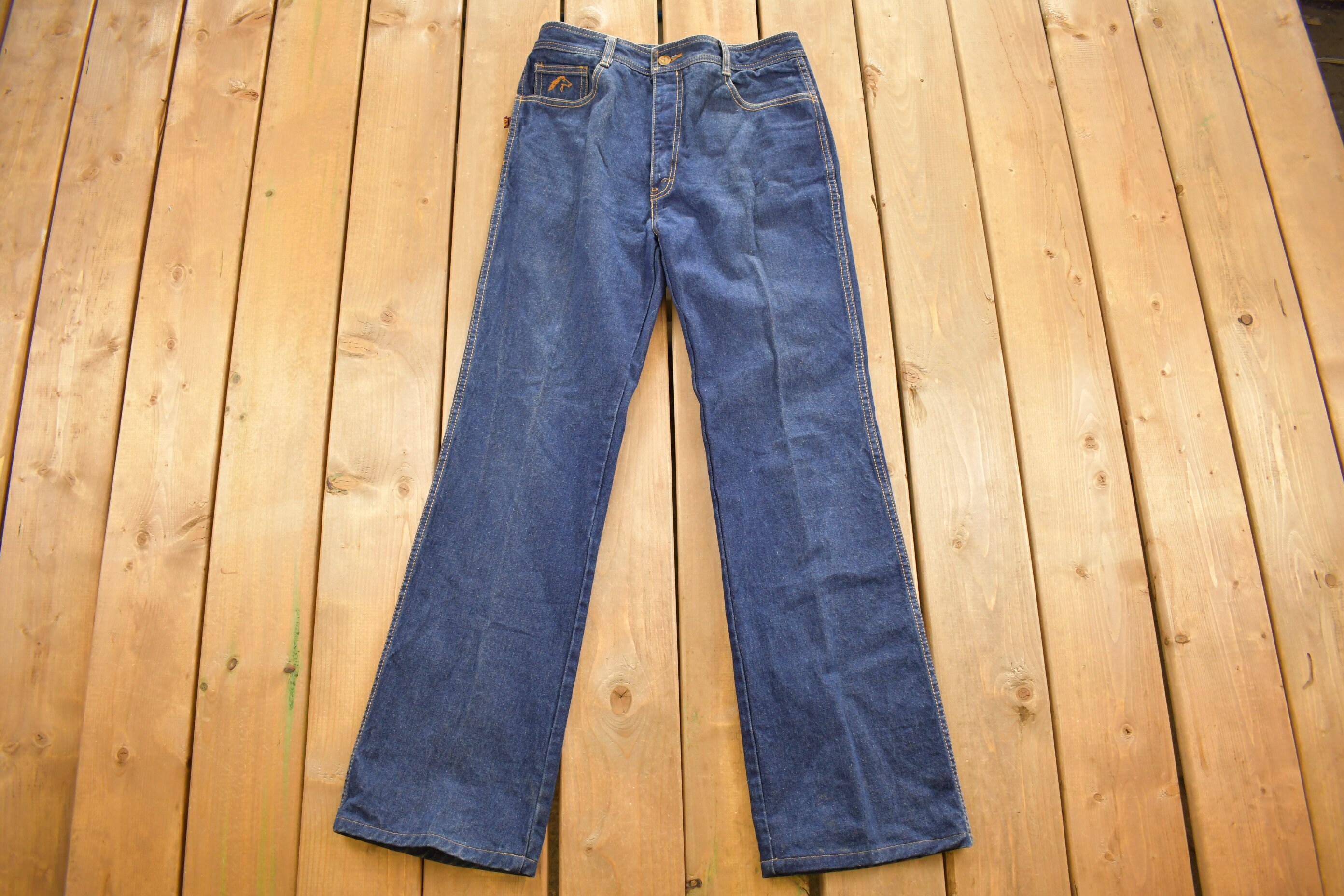 JORDACHE ヴィンテージデニムパンツ ブルー ヴィンテージ 1990年代 Jordache 馬刺繍ブルージーンズ 30 x