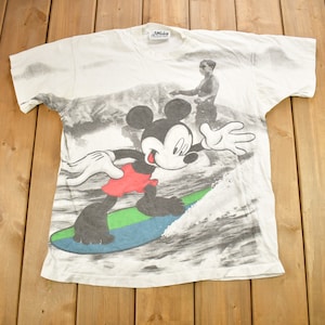 ヴィンテージ 1990年代 ミッキーマウス サーフィンテーマ オールオーバープリント Tシャツ / シングルステッチ / ヴィンテージ ミッキーマウス / アメリカ製 / 90年代 ディズニー Tシャツ