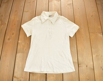 Vintage 1980s LL Bean Quarter Button Women's Polo Shirt / 70s Button Up / True Vintage / Vintage LL Bean / Casual Shirt / Formal Shirt