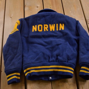 Vintage 1990s Norwin Knights Youth Size Varsity Jacket / Snap Button / Streetwear / Souvenir Jacket / Made In USA / Pennsylvania / Small