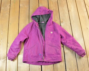 90s Carhartt カーハート シエラジャケット 裏ボア パープル M Carhartt カーハート サンドストーンバークレージャケット ダック地