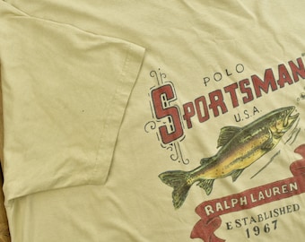 Vintage 1990s Ralph Lauren Polo Sportsman Graphic T-shirt / Polo