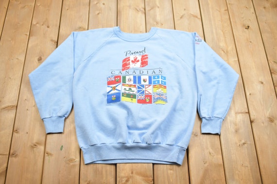 Vintage 1990s Canadian Provinces Crewneck Sweatsh… - image 1