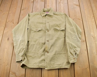 シャツ PENNEY'S BIG MAC WORK SHIRTS 1960s Big Mac 60s Vintage Mustard Gold Work Shirt Penneys Workwear