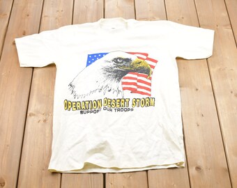 Vintage 1990s Operation Desert Storm Graphic T-Shirt / Streetwear / Retro Style / Single Stitch /   / 90s Graphic Tee