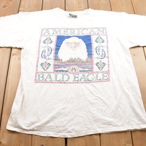 Vintage 1990s American Eagle Bald Eagle Graphic T Shirt / Vintage T Shirt / Streetwear / Rare Vintage / Single Stitch / Made In USA