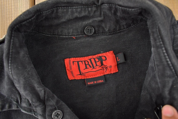 Vintage 1990s Tripp NYC Goth Style Button up Jacket / Biker