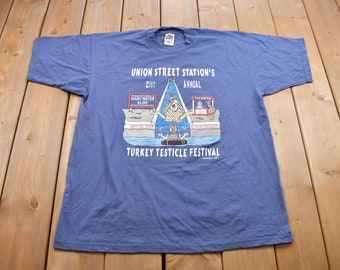 Vintage 1999 Union Street Turkey Festival Graphic T Shirt / Vintage T Shirt / Rare Vintage / Streetwear