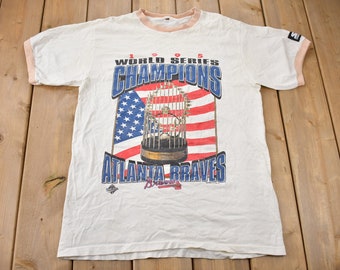 Vintage 1995 World Series Champions Atlanta Braves MLB Ringer T
