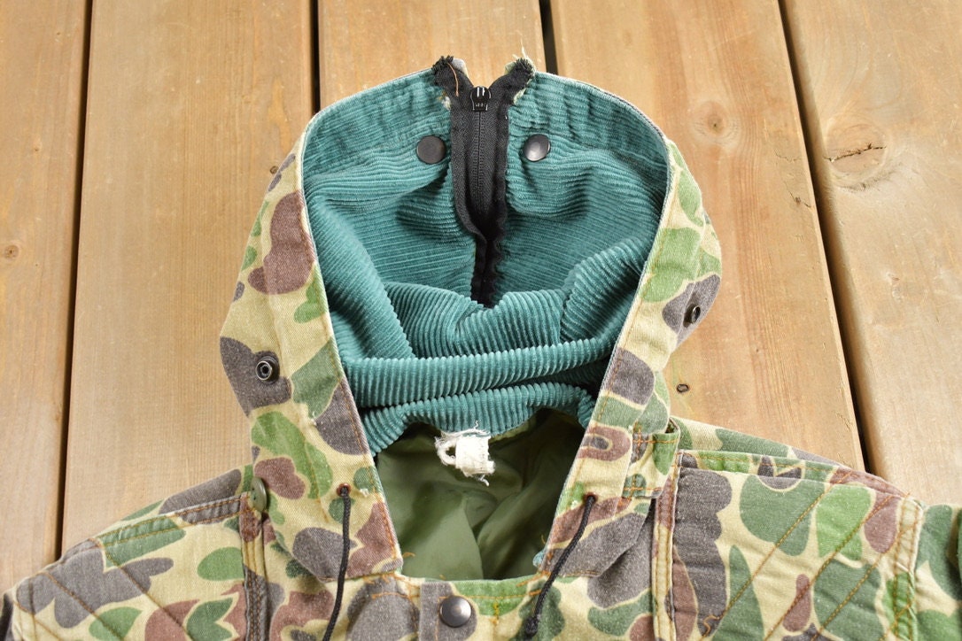 60〜70s SAFTBAK camouflage hanting jacket 70s 80s SafTbak Sheer Camo Cover Jacket - Men's Medium